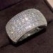 Cao Shi Plating Ring Super Sparkling Full Diamond Half Circle Zircon Women's Ring Accessories_ipsvogv.com