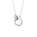 Mobius ring necklace for women double ring clavicle chain temperament light luxury titanium steel ring chain_ipsvogv.com