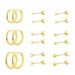 Women’s Jewelry Set Fashion Hot Sale Real Gold Brass Electroplating Temperament Small And Exquisite Small Round Bead Earrings Plain Hoop Earrings Set_ipsvogv.com