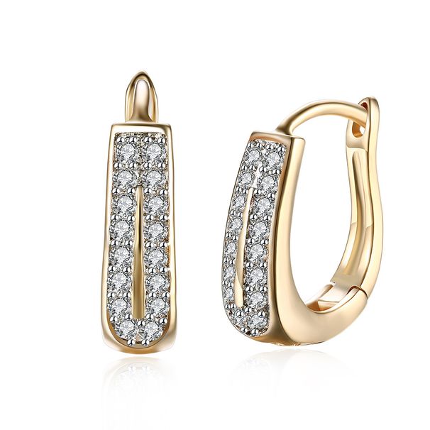 Women's Jewelry Zircon Ear Clips Double Row Diamond Romantic Style Earrings Ear Clips_ipsvogv.com