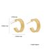 Unisex Fashionable And Simple Twisted C Shaped Earrings With Thick Thread Commuting All Match Earrings_ipsvogv.com