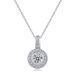 new Brilliant Moissanite Pendant S925 Silver Inlaid Round Colored Diamond Clavicle Chain Light Luxury Fashion_ipsvogv.com