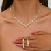 Women’s Jewelry Set Fashion Claw Chain Series Loose Diamond Zircon Earrings Necklace Set Female Bride Evening Dress High End Luxury Full Diamond_ipsvogv.com