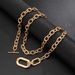 Multi-layer Metal Necklace Women's Fashion Versatile Chain Necklace Two-piece Set Hip Hop_ipsvogv.com