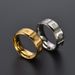 Men's Jewelry Matte Face Flower Diamond Ring Titanium Steel Plated K Gold Personality Ring_ipsvogv.com