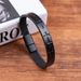 Men's Simple Cross PU Leather Bracelet Personality Bangle Magnetic Clasp Wristband Jewelry_ipsvogv.com