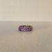 INS Electroplated Titanium Steel Rectangular Coral Color Zircon Ring_ipsvogv.com