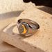 Women’s Jewelry Set Fashion Simple Electroplating Gold Stainless Steel Closed Ring_ipsvogv.com
