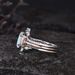 Sanjie's New Alloy Inlaid Horse Eye Australian Treasure Rose Gold Three Piece Women's Fire Color Set Ring_ipsvogv.com