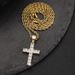 Copper Inlaid Zircon Pendant High-Quality Luxurious Cubic Zirconia Cross Necklace_ipsvogv.com