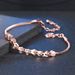 Unisex Fashion Simple Hot Sale Women's Chain Bracelet Rose Gold Plated Colored Zircon Jewelry_ipsvogv.com