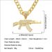 Cool and exaggerated punk street dance, rap, dressing with guns, pendants, necklaces, trendy men's nightclubs, Cuban_ipsvogv.com