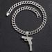Hot Selling New Product Full Diamond Pistol Alloy Pendant Trendy Personality Hip Hop Men's Cuban Necklace_ipsvogv.com