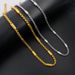 5mm Stainless Steel Square Pearl Wrapped Chain Gold Necklace For Men And Women Vacuum Plated New YS2_ipsvogv.com