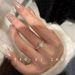 Ice Flower Egg Sparkling Cut Pigeon Zircon Spinning Ballet, Niche Twisted Thread Group Set With Simple Style Open Ring Ballet,_ipsvogv.com
