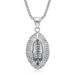 Men's Jewelry Hip Hop HIPHOP Jewelry Titanium Steel Gold Plated Football Pendant Necklace_ipsvogv.com