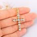 Unisex Jewelry Fashion hip hop style zircon cross pendant necklace for women copper plated with real gold full diamond hot selling jewelry_ipsvogv.com