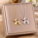 Exquisite Zircon Micro Inlaid Balloon Dog Necklace, Women's Light Luxury Niche Design, Stainless Steel Collarbone Chain,_ipsvogv.com