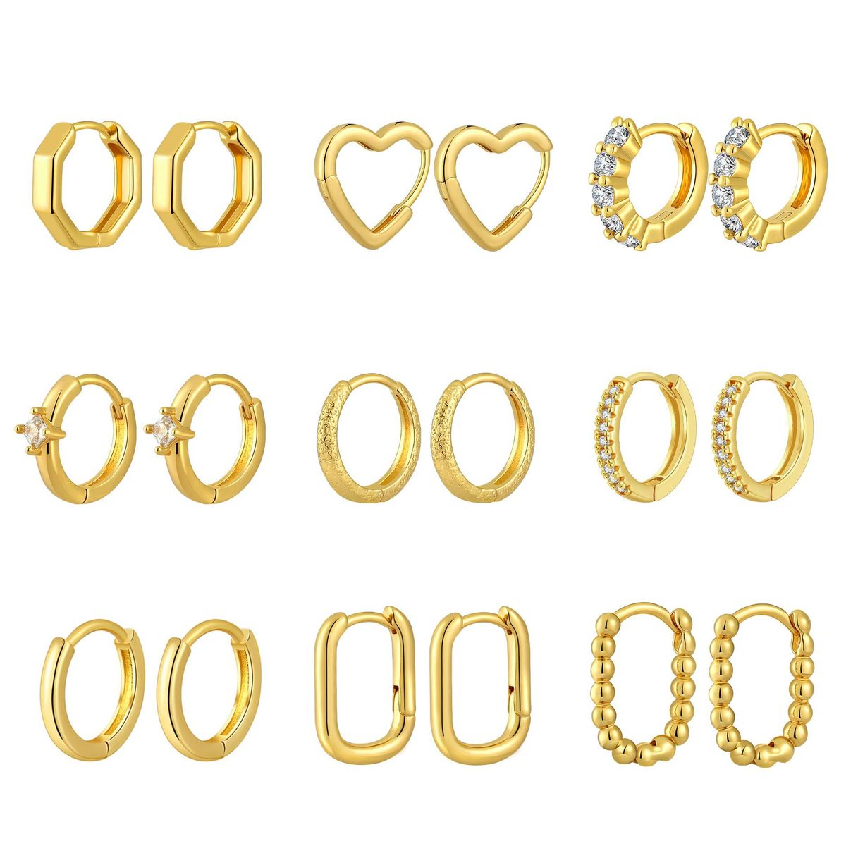 Women’s Jewelry Set Fashion Hot Sale Real Gold Brass Electroplating Light Luxury Style Geometric Earrings High End Earrings Set_ipsvogv.com