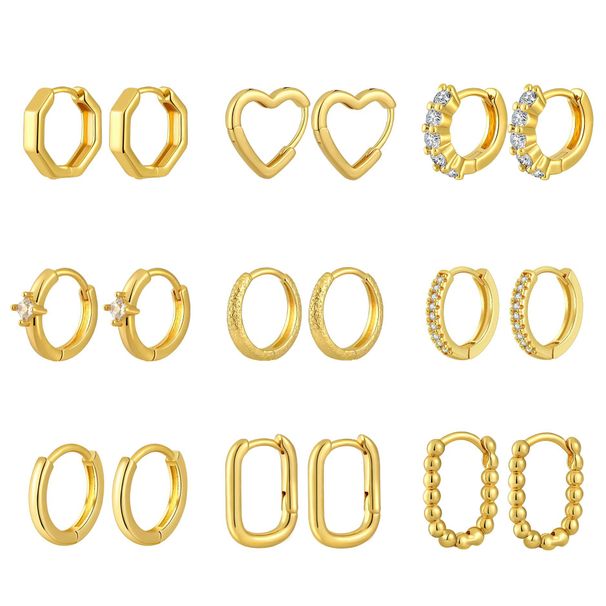 Women’s Jewelry Set Fashion Hot Sale Real Gold Brass Electroplating Light Luxury Style Geometric Earrings High End Earrings Set_ipsvogv.com