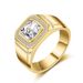 MJZ034 Simulated Square Diamond, Full Arm Set, Wealthy Diamond Ring, Trendy Men's Wide Version, Large Ring_ipsvogv.com