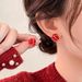 Light luxury simple high end niche camellia earrings for women ins trendy internet celebrities with cold wind earrings_ipsvogv.com