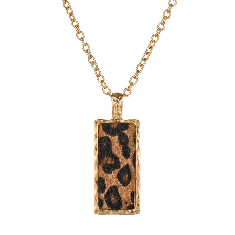 New Long Sweater Chain Jewelry Alloy Leopard Necklace Simple Fashion Exaggerated Pendant Necklace_ipsvogv.com