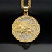 New 316 stainless steel lion shape Iranian late Qajar dynasty cast silver coin shape pendant_ipsvogv.com