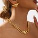 N11921 Exaggerated 3D Geometry Necklace ZA Style Classic Light Luxury Exquisite Versatile Earrings_ipsvogv.com