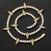 Unisex New Hip Hop 4mm5mm Spiked Tennis Chain With Full Diamond Wolf Tooth Tennis Chain Personality Trendy Brand Men's Zircon Clavicle Chain_ipsvogv.com