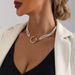 Double Baroque Small Pearl Crescent Pendant Neck Chain Necklace Necklace, New Sweater Chain_ipsvogv.com