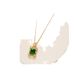 New Fashion Necklace Simple Emerald Square Zircon Pendant High Quality Titanium Steel Necklace_ipsvogv.com