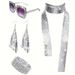 Sparkling Party Aluminum Mesh Accessories Set 70S Retro Disco Style Silver Plated Sequin Accessories_ipsvogv.com