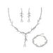Luxurious Jewelry Brides: Necklace, Earrings, Bracelet Three-Piece Set For Wedding And Party Accessories_ipsvogv.com