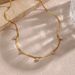 Women's Jewelry Set Fashion Simple Retro Style Real Gold Electroplated Titanium Steel Round Zircon Blade Chain_ipsvogv.com