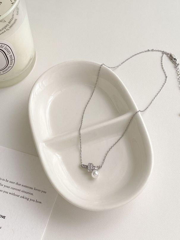 Fashionable And Elegant Knotted Pearl Necklace For Women, Light Luxury, Niche Temperament, High-end Design, Exquisite_ipsvogv.com