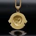 Hip hop accessories stainless steel gold plated lion club lion head pendant_ipsvogv.com