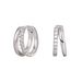 S Pure Silver High-end Feel, Double Ring With Colorful Diamond Earrings, Fashionable, Personalized And Generous Earrings_ipsvogv.com