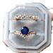 Sanjie's New Rose Gold Blue Diamond Simple And Fashionable Women's Wedding Ring_ipsvogv.com