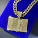 Wind Bible Pendant With Inlaid Diamonds Hip-Hop Cuban Chain_ipsvogv.com