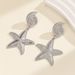 Vacation Style Starfish Metal Conch Creative Geometric Versatile Exaggerated Earrings For Women_ipsvogv.com
