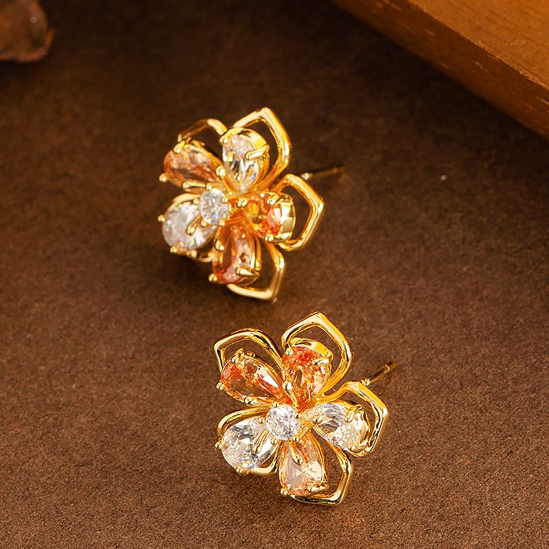 Sweet Japanese And Korean Fragrance, Exquisite Design, Diamond Studded Colorful Zirconium For Women, Fashionable,_ipsvogv.com