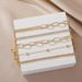 New Combination Fashionable And Minimalist Point Diamond Adjustable 5-piece Set Bracelet_ipsvogv.com