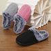 New all-match woolly slippers warm faded wool-mouth cotton drag non-slip plus pile thick cotton slippers_ipsvogv.com