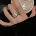 layer Open Zircon Female Meteor Falling~Multi Trendy Ins Hip Hop Advanced Sense Finger Fashion Personality Ring_ipsvogv.com