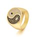 Men's Jewelry Grand Gossip Black And White Diamond Ring Trendy Stainless Steel Personality Ring_ipsvogv.com