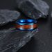 ring popular couple wedding ring inlaid teak titanium steel ring stainless steel jewelry_ipsvogv.com