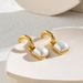 Gold-Plated Copper French Style High-End Luxury Square Pearl For Women Simple Fashionable Unique Earrings_ipsvogv.com