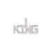 Alloy Hip Hop Small Full Diamond King Pendant Fashion Trendy Men's KING Letter Necklace_ipsvogv.com