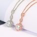 Unisex hot selling jewelry Fashion pendant necklace Popular zircon rose gold plated accessories_ipsvogv.com